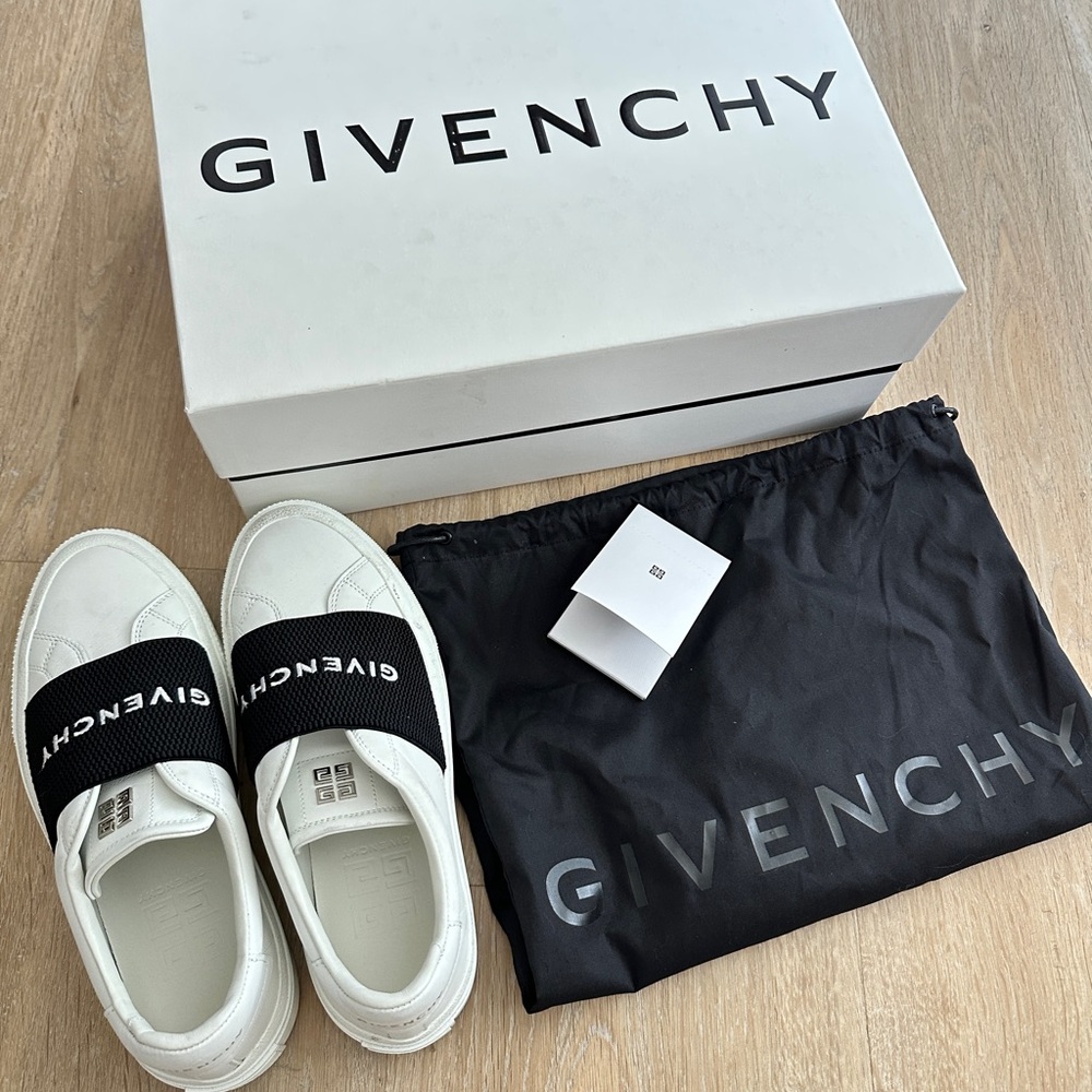 Size 7.5 - Givenchy City Court Webbing White